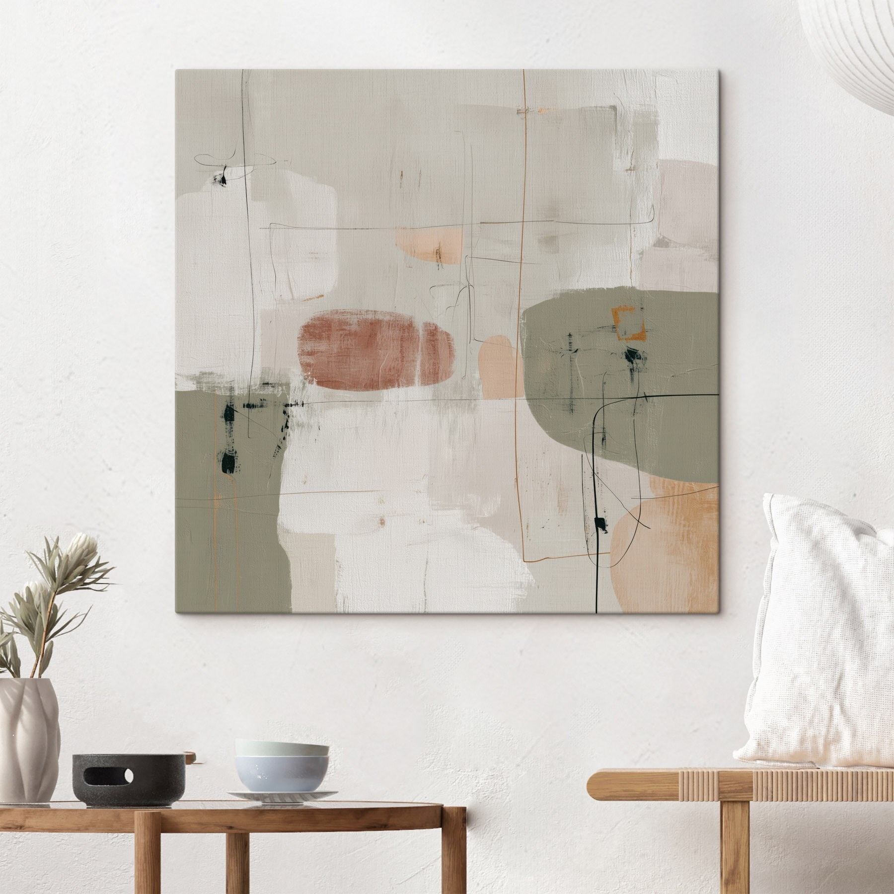 Painting of different colored shapes