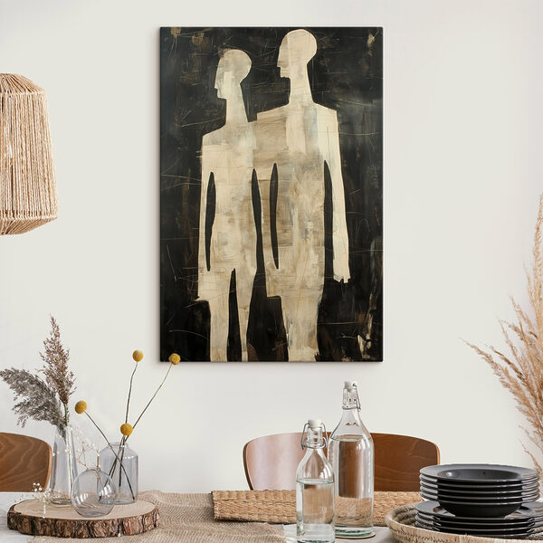 Painting of a couple of people