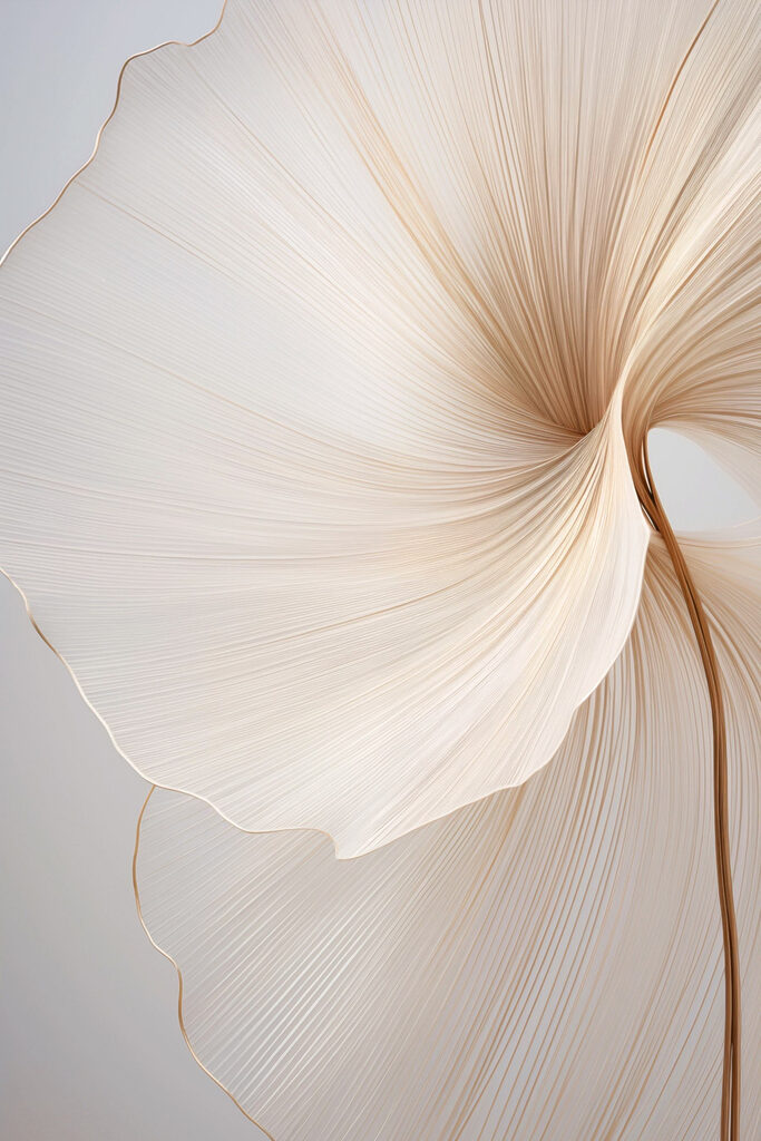 Delicate curves in soft tones