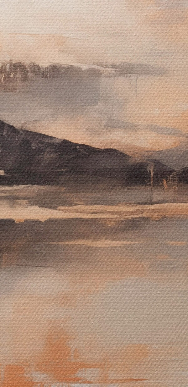 Painting of mountains and water
