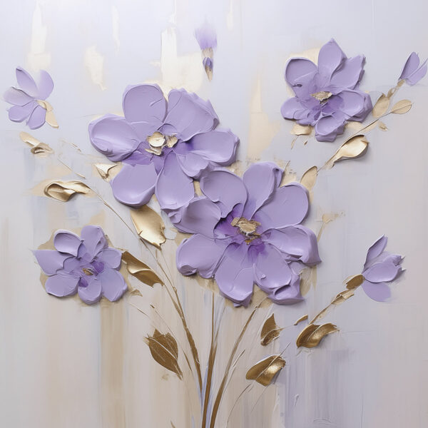 Painting of flowers on a wall