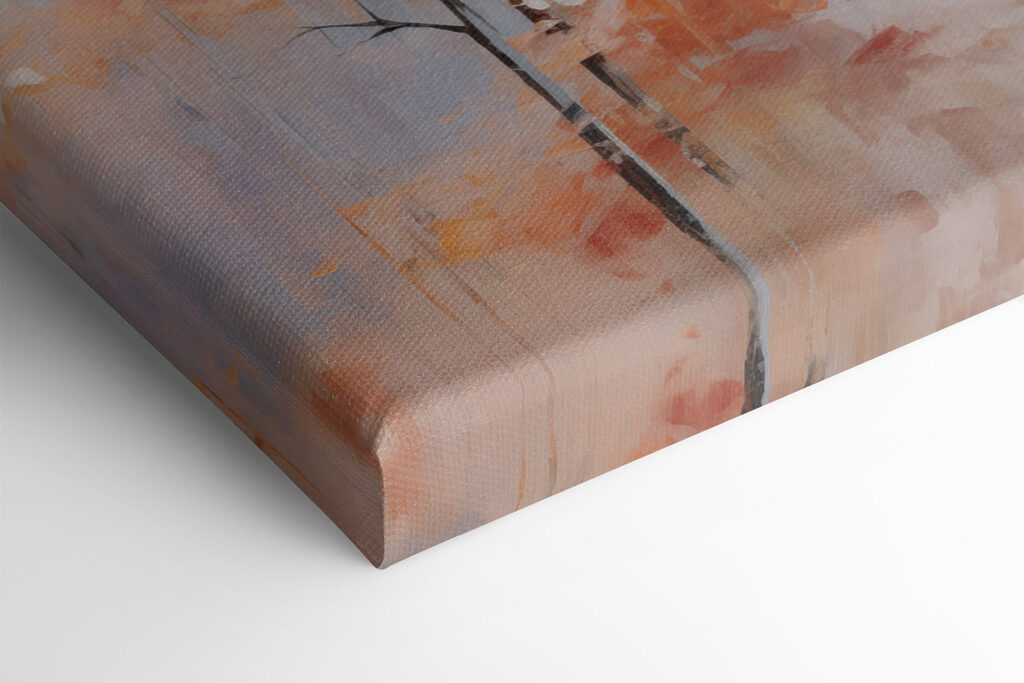Painting of trees in a forest Painting of trees in a forest