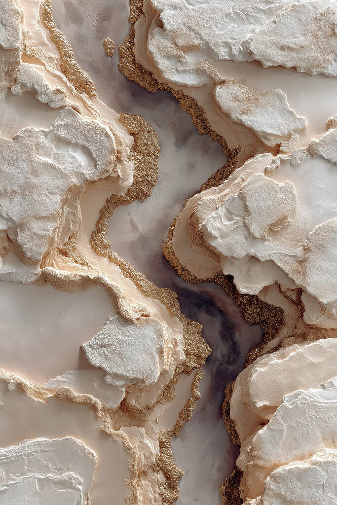 - Natural patterns in sandy terrain