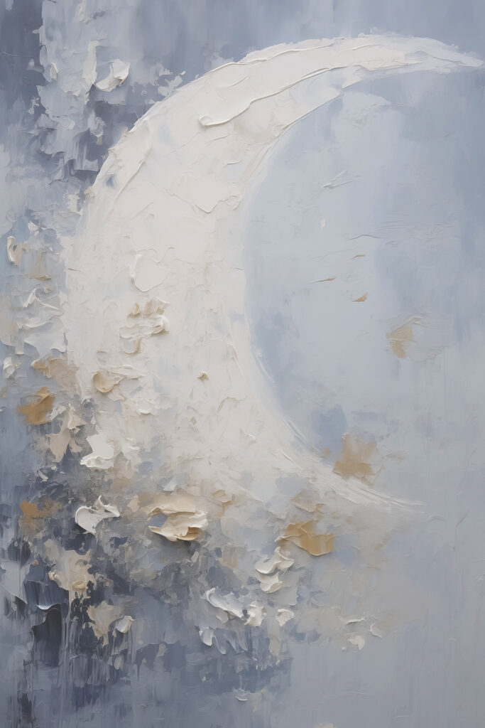Painting of a moon Painting of a moon