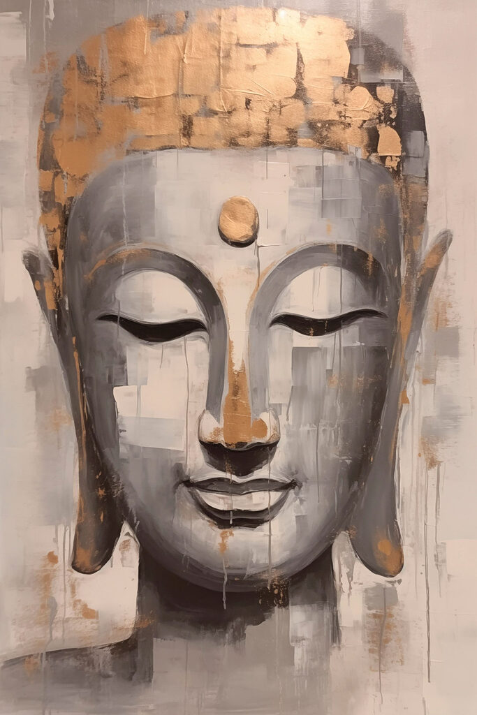 Painting of a buddha face