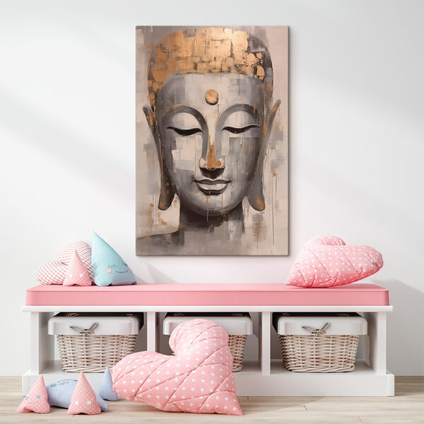 Painting of a buddha face