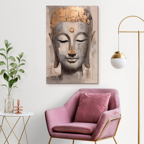 Painting of a buddha face