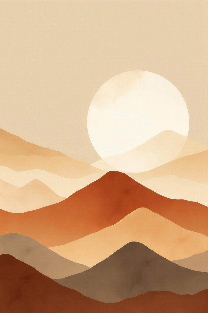 Sun over a mountain