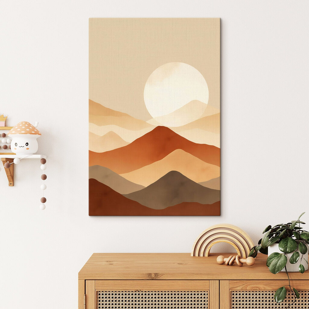 Sun over a mountain