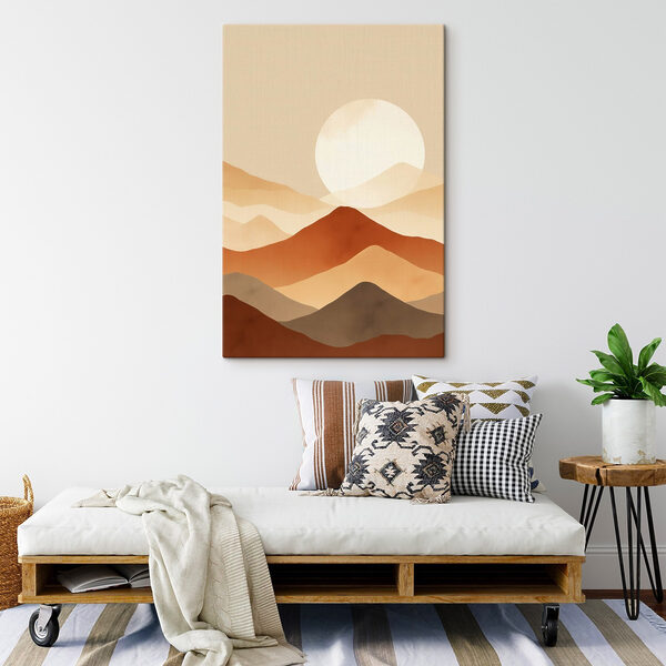 Sun over a mountain
