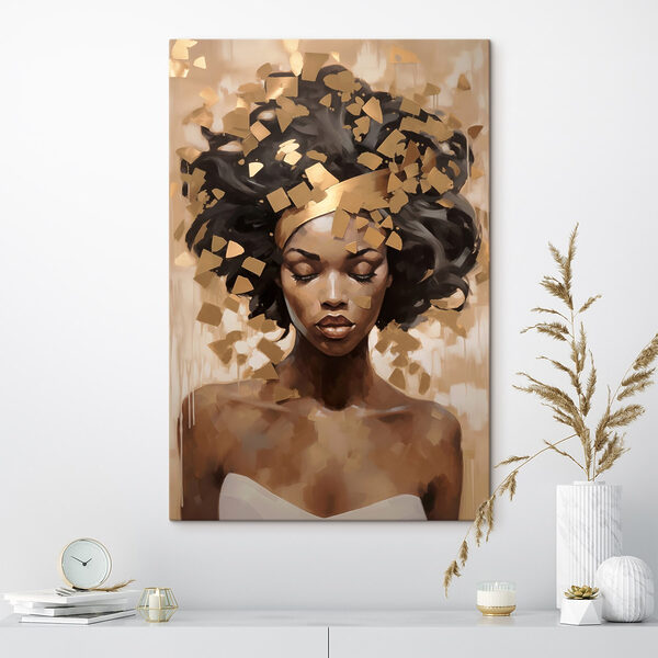 Soft beauty amidst abstract shapes Soft beauty amidst abstract shapes