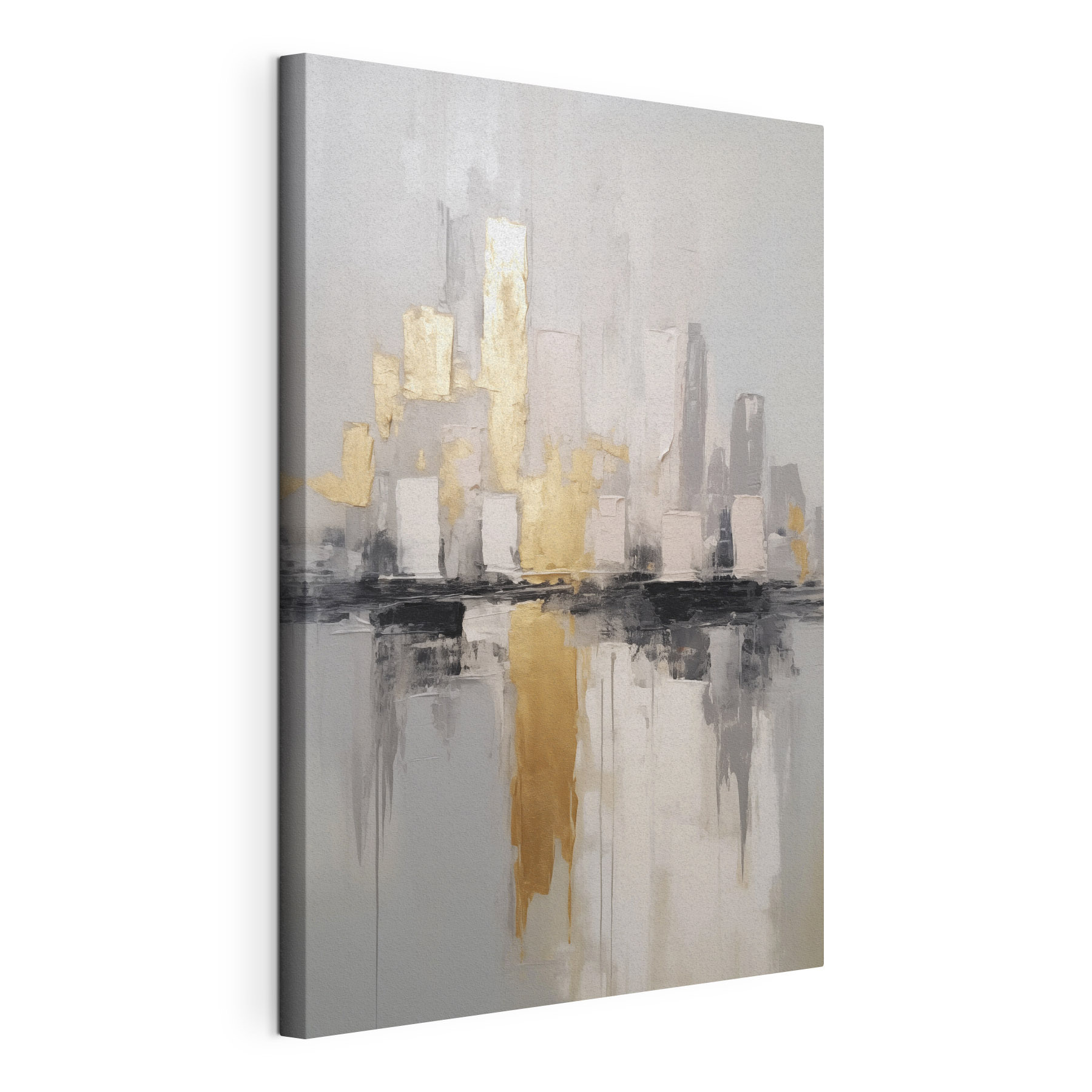 Painting of a city skyline