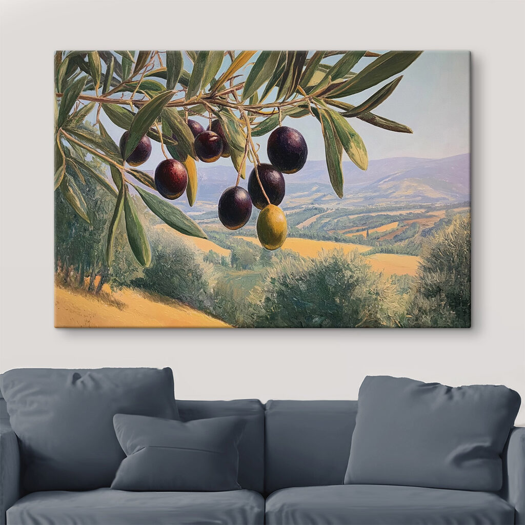Painting of a tree with fruits