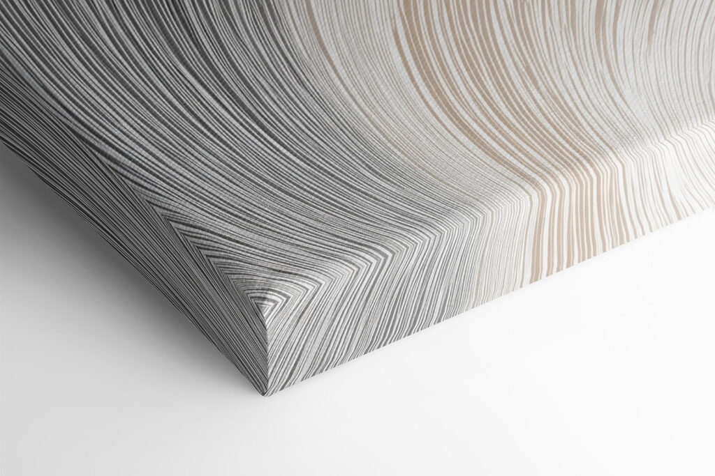 Fluid lines in soft, muted tones