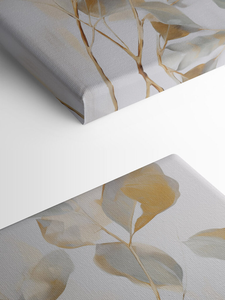 Painting of a branch with leaves Painting of a branch with leaves