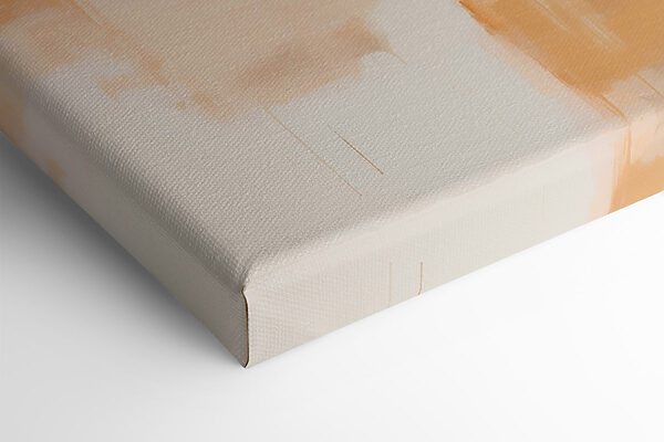 Painting of a white wall with brown squares