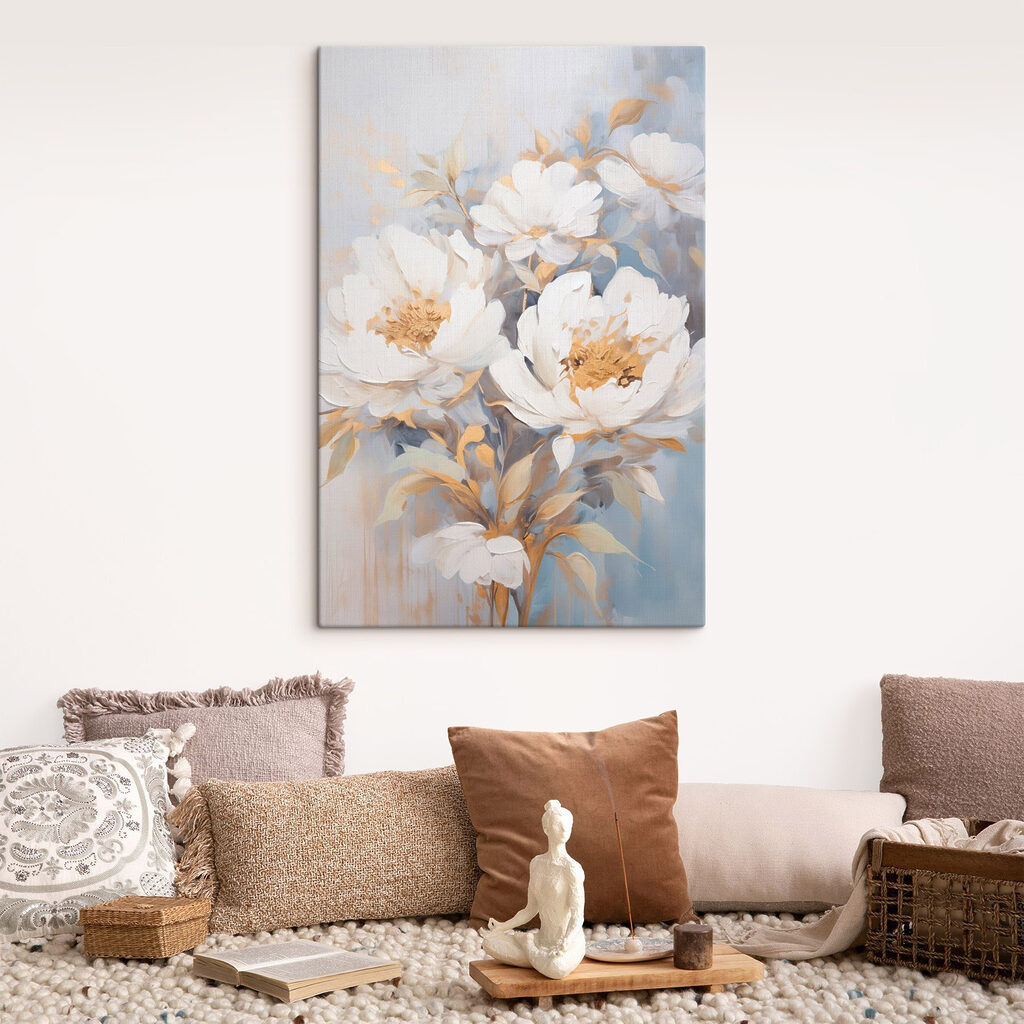 Painting of white flowers