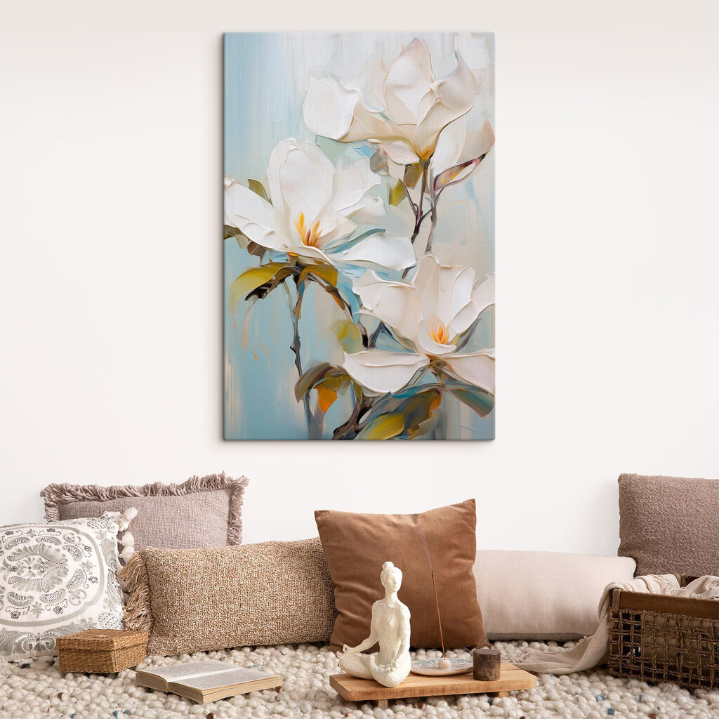 Painting of white flowers