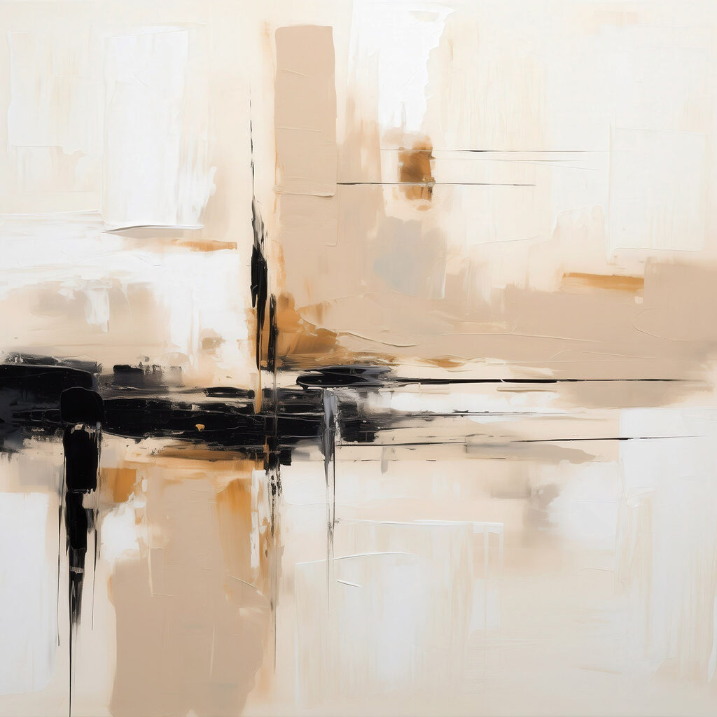 Painting of a black and white painting Painting of a black and white painting