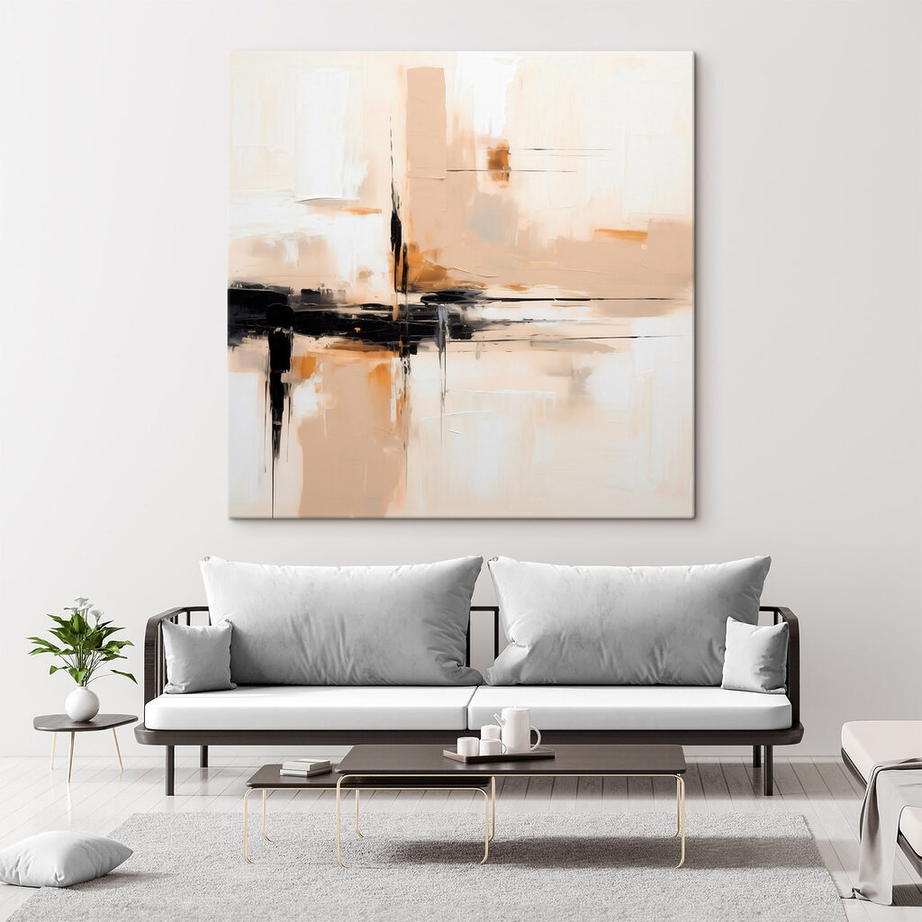 Painting of a black and white painting Painting of a black and white painting