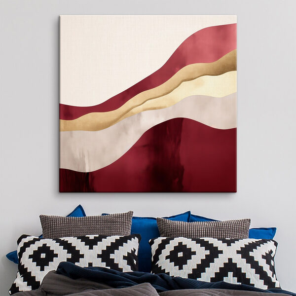 Red and white wavy pattern