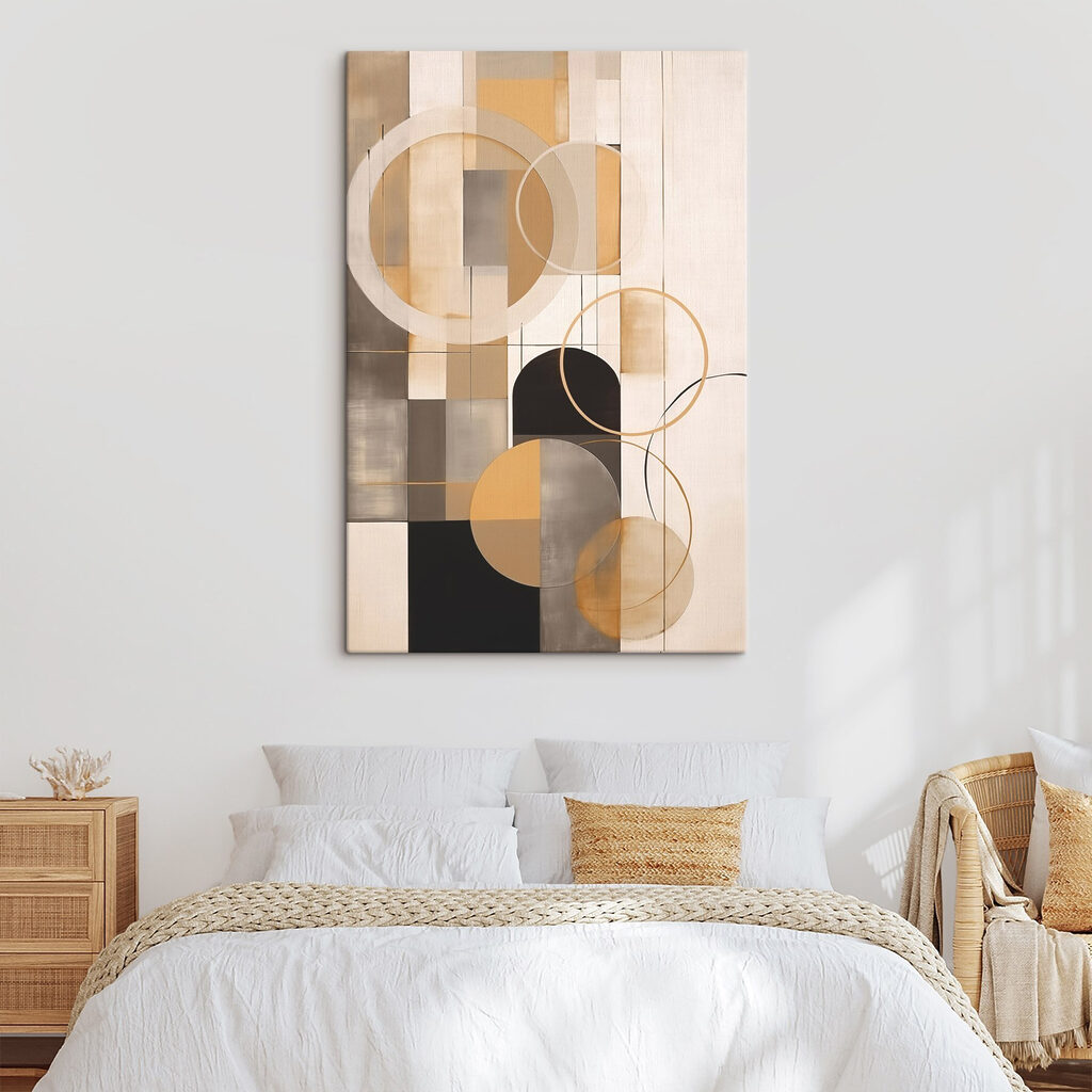 Painting of circles and squares