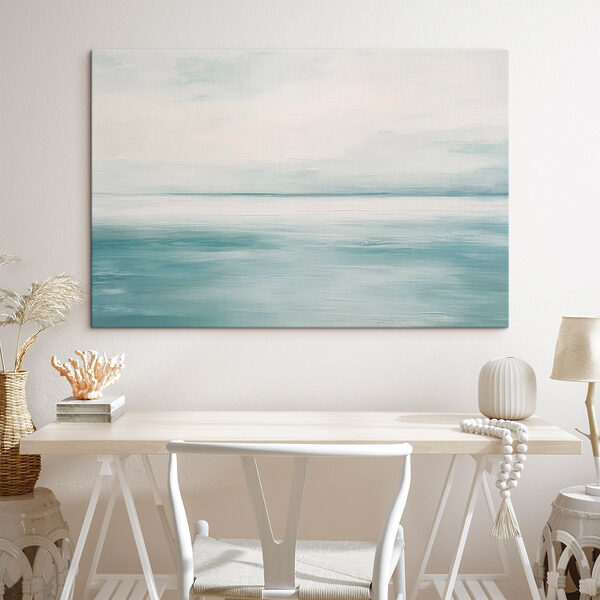 Calm ocean with a cloudy sky