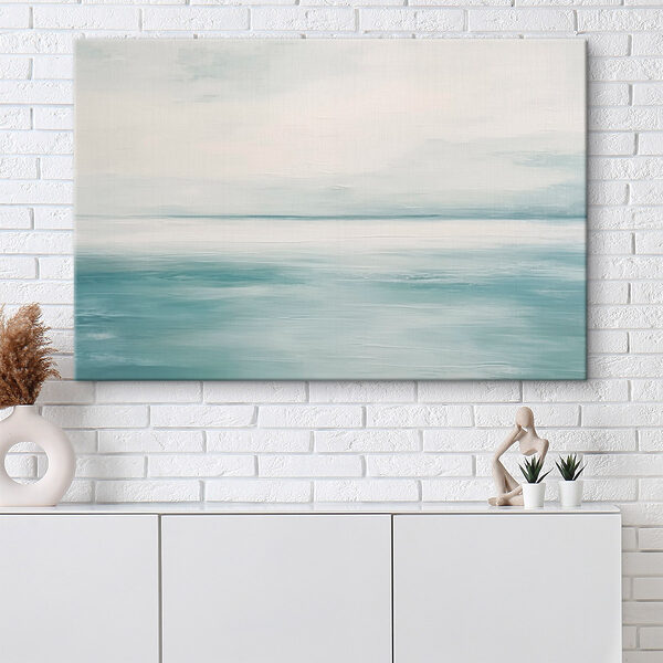 Calm ocean with a cloudy sky