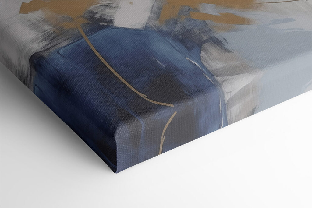 Painting of a blue and white wall Painting of a blue and white wall