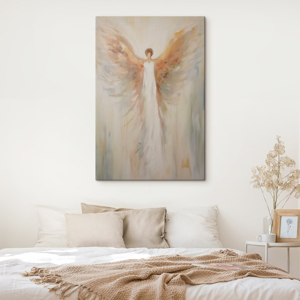 Painting of a person with wings Painting of a person with wings