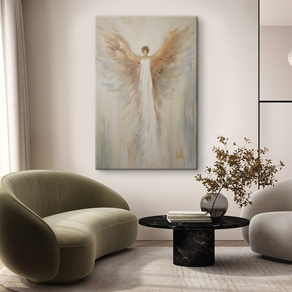 Painting of a person with wings Painting of a person with wings