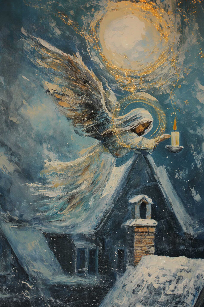 Painting of a woman holding a candle Painting of a woman holding a candle