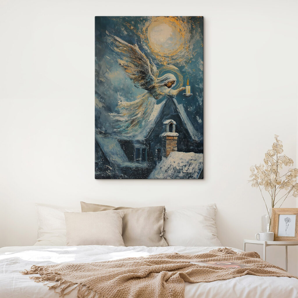 Painting of a woman holding a candle Painting of a woman holding a candle