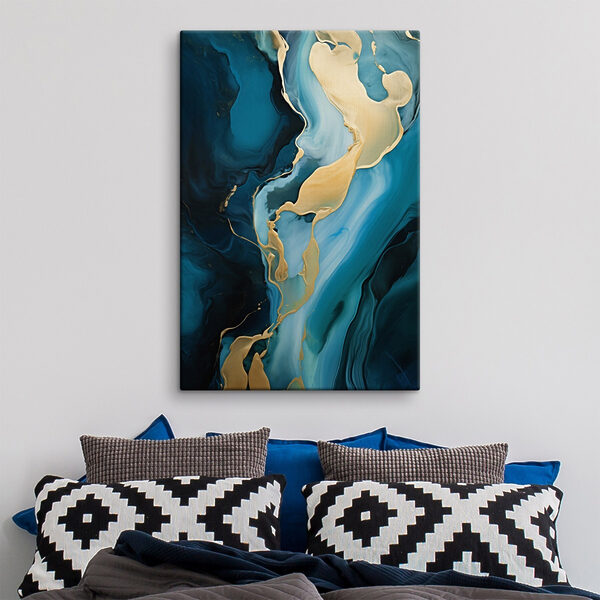 Fluid swirls of vibrant blue hues Fluid swirls of vibrant blue hues