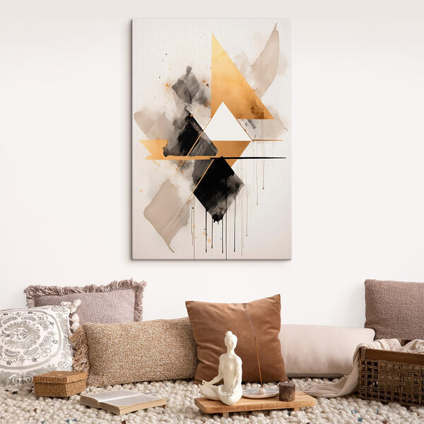Painting of triangles and lines