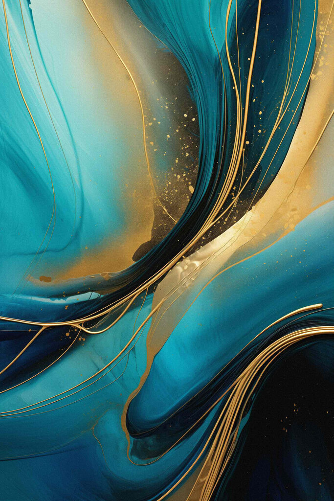 Flowing waves of vibrant color Flowing waves of vibrant color