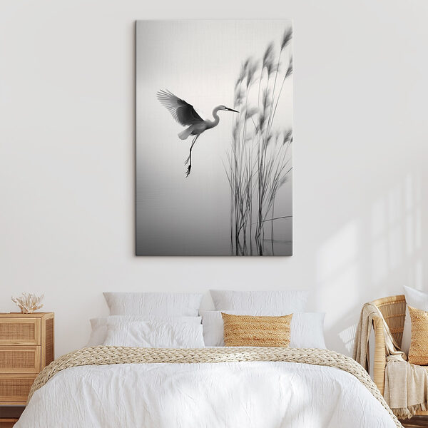Bird flying over water