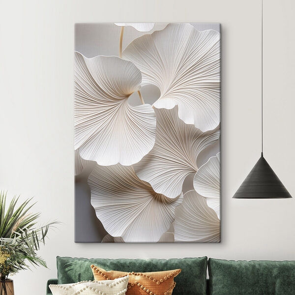 Group of white leaves
