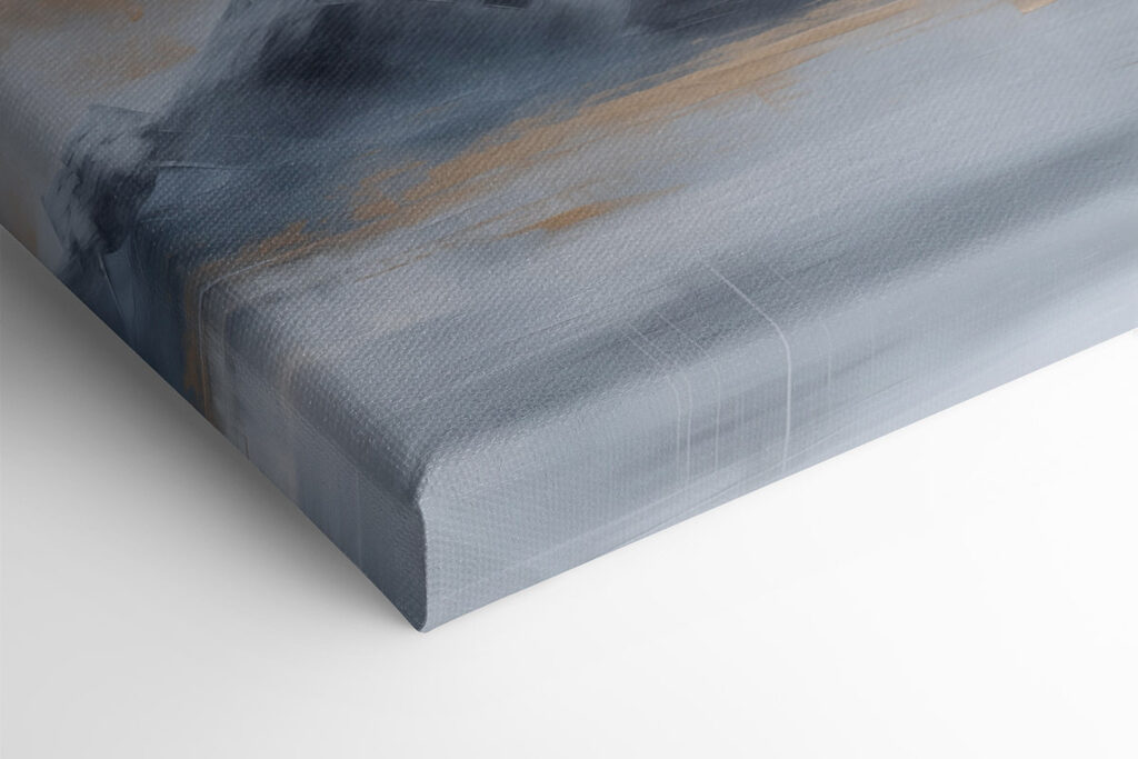 Painting of mountains and fog Painting of mountains and fog