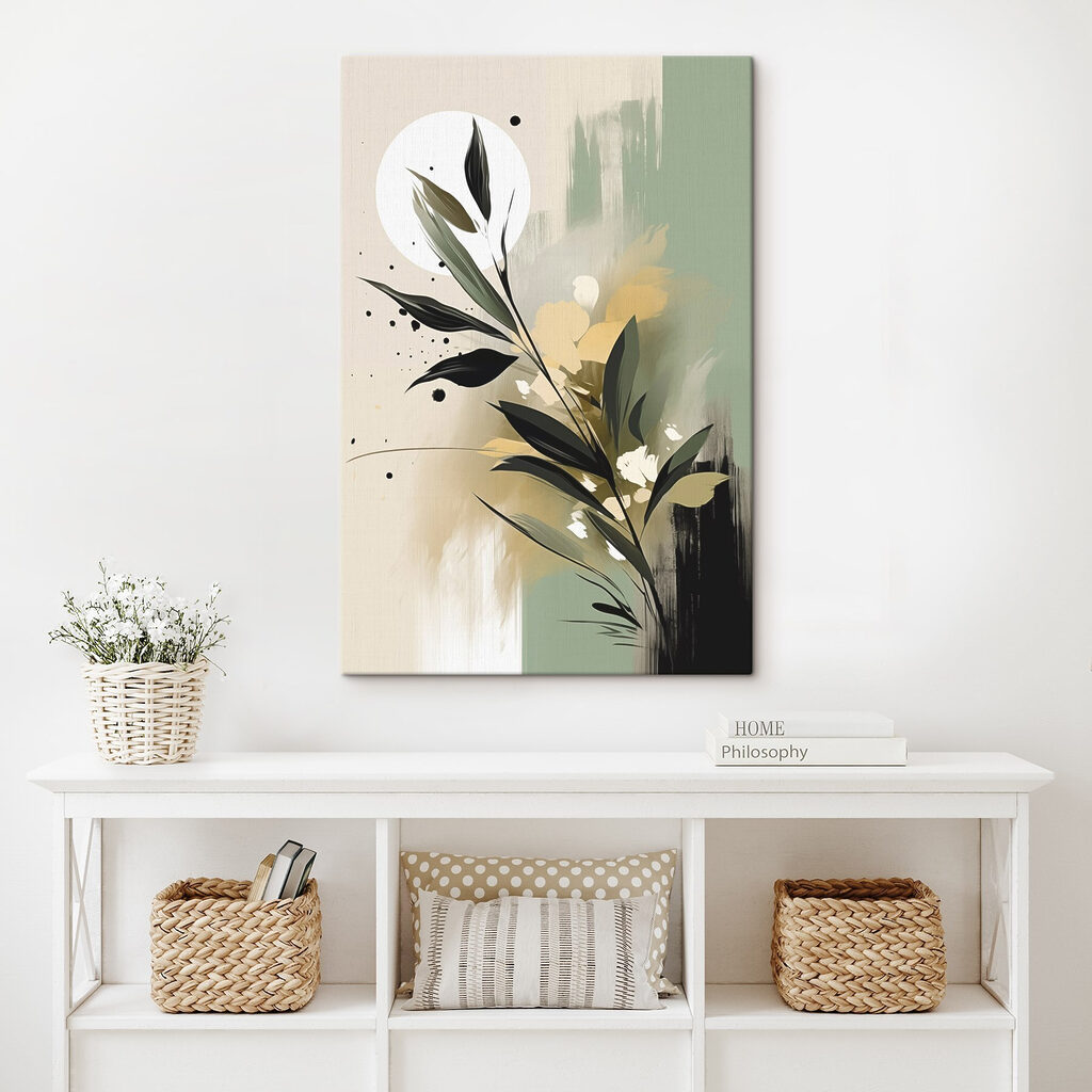 Painting of a plant with leaves