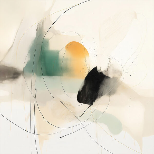 Painting of a circle and a circle Painting of a circle and a circle