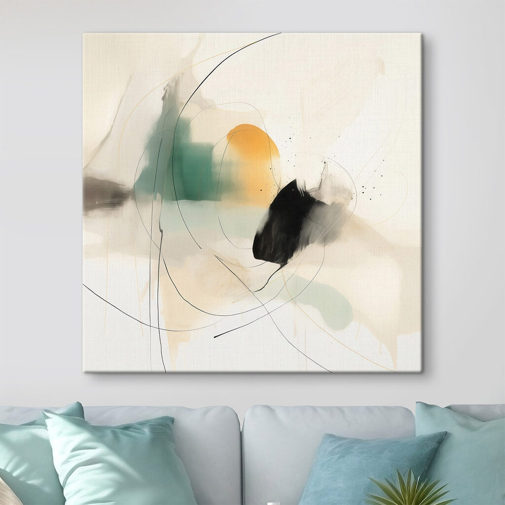 Painting of a circle and a circle Painting of a circle and a circle