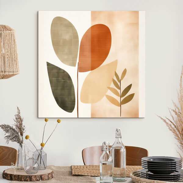 Painting of leaves and a plant