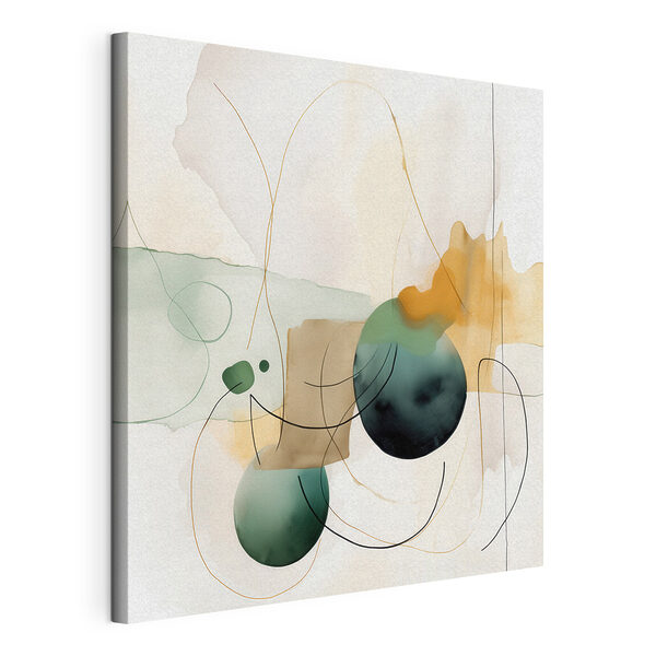Painting of circles and lines