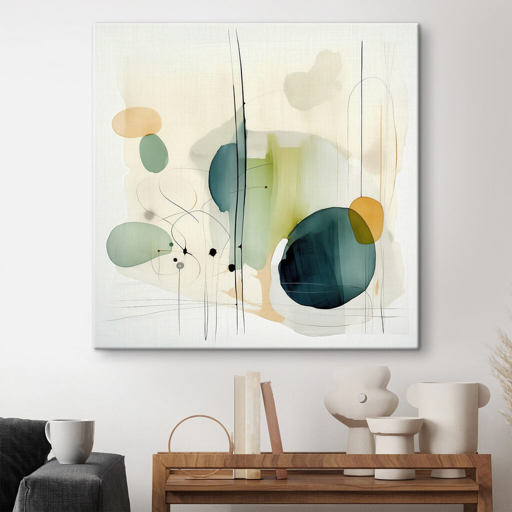 Painting of circles and lines