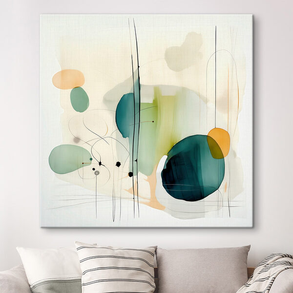 Painting of circles and lines