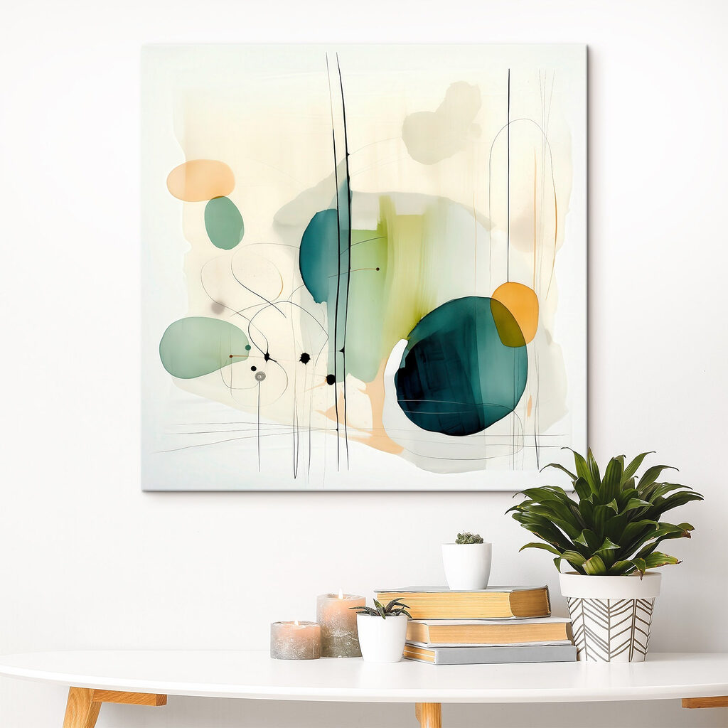 Painting of circles and lines