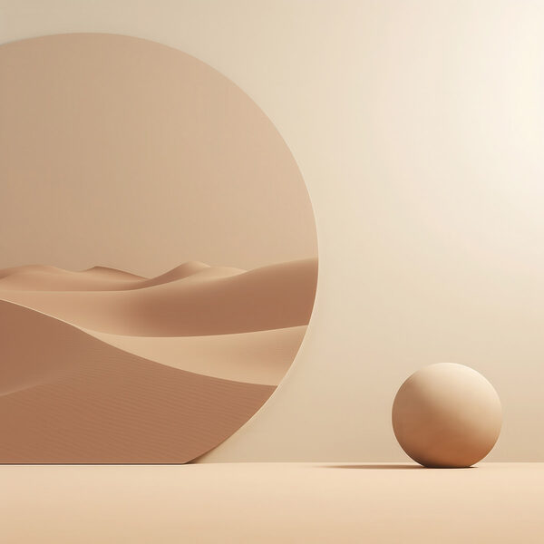 Round object next to a mirror Round object next to a mirror