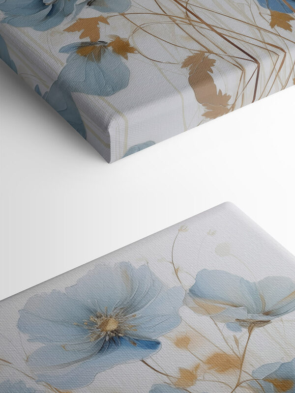 Painting of flowers on a white background