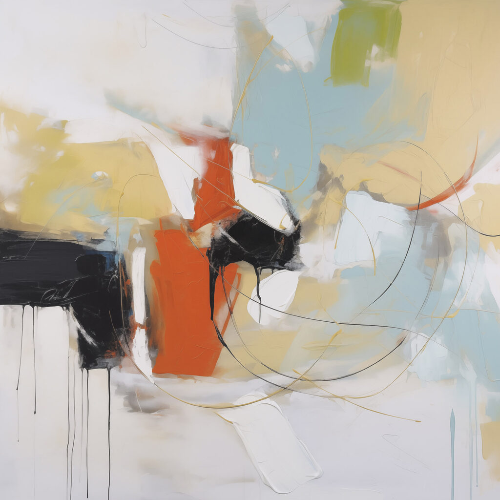 Painting of a colorful abstract art Painting of a colorful abstract art